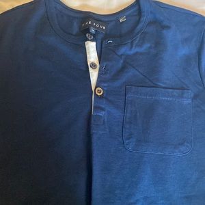 Five four navy blue long sleeve shirt